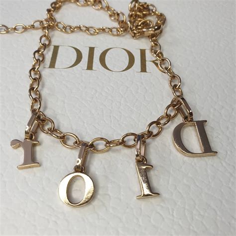 dior style necklace|Dior letters necklace value.